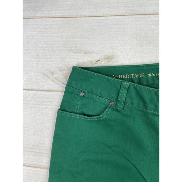 Talbots Womens Jeans Green 14WP W Heritage Slim Ankle Pants Stretch Pockets - Picture 2 of 11